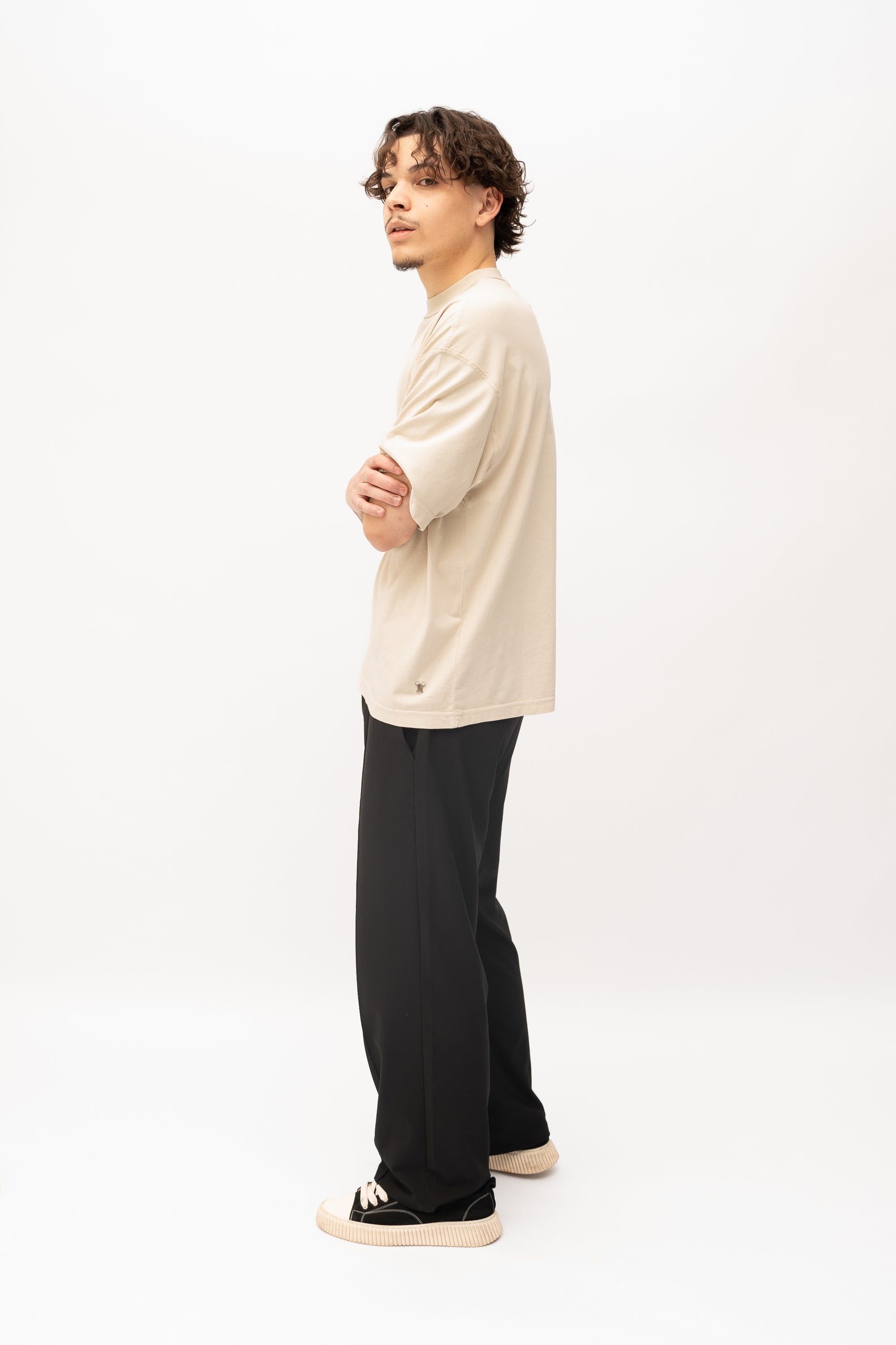 Oversize T-Shirt Stonewashed Beige