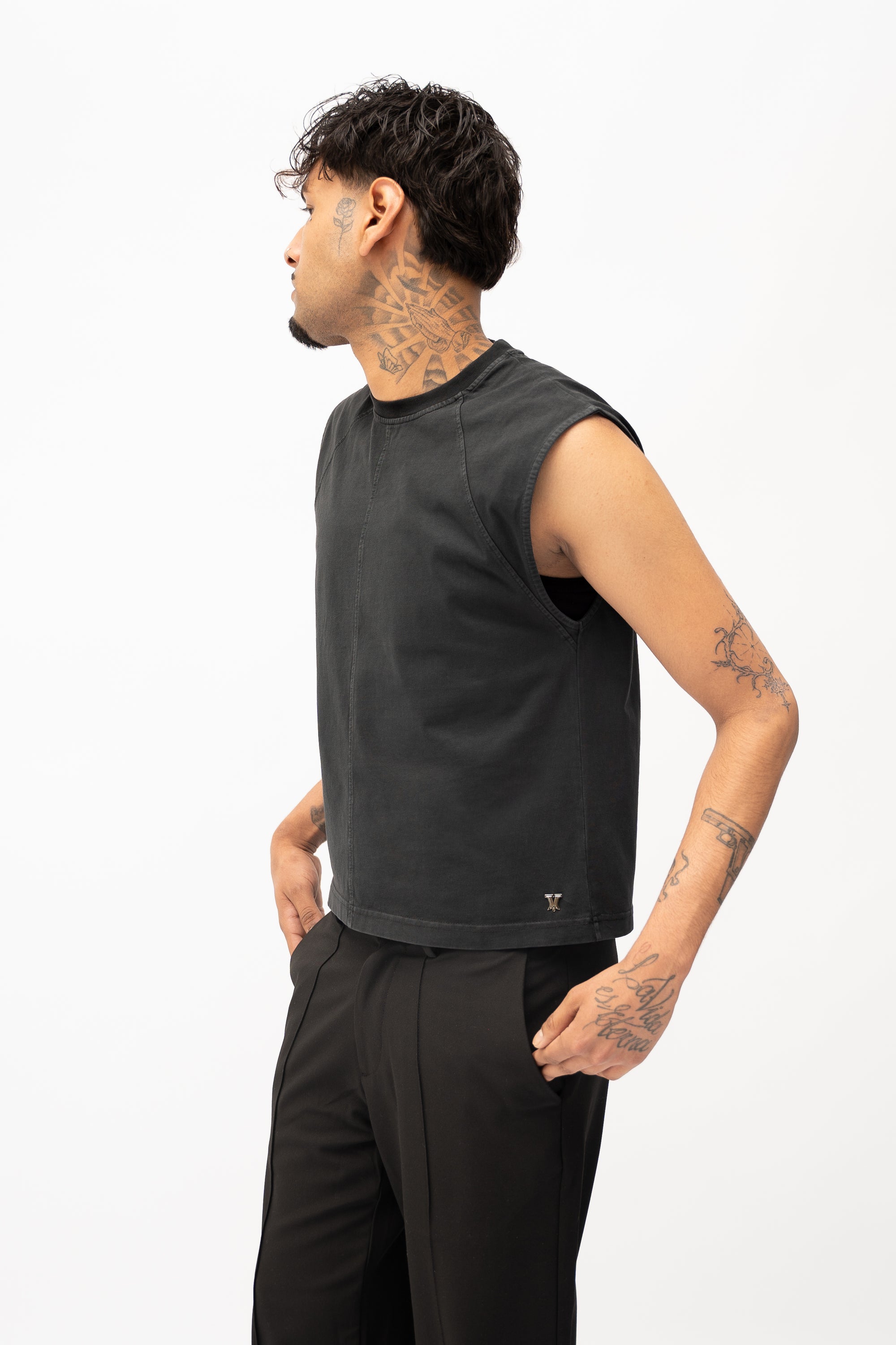 Roman Tanktop Washed Black